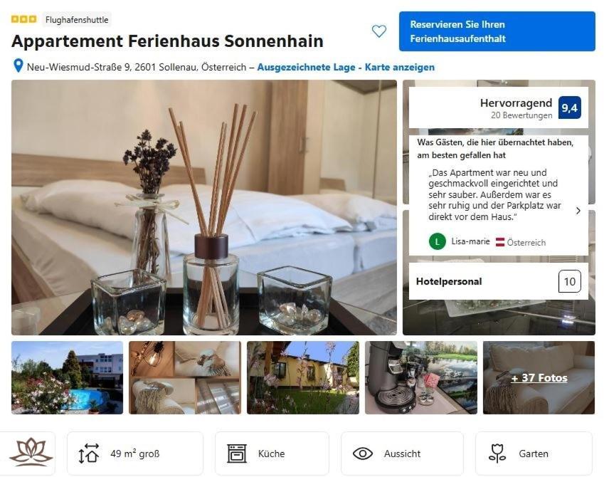 Appartement Ferienhaus Sonnenhain Sollenau Exteriér fotografie